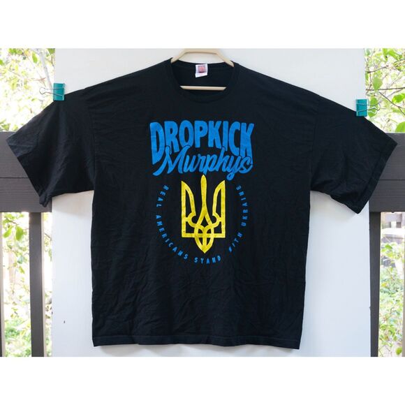 Dropkick Murphys We Stand With Ukraine T-Shirt Black Size 3XL - Picture 1 of 6